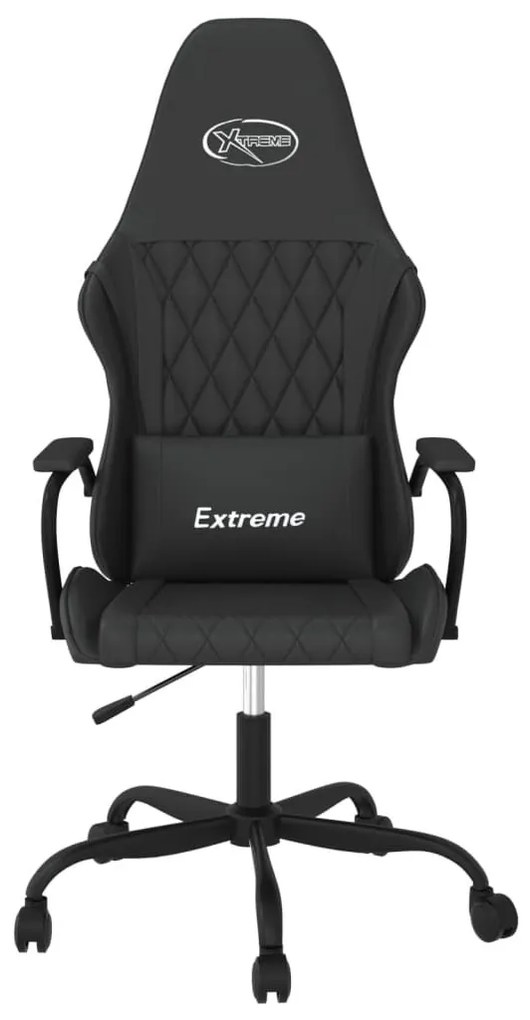 Καρέκλα Gaming Μαύρη από Συνθετικό Δέρμα - Μαύρο