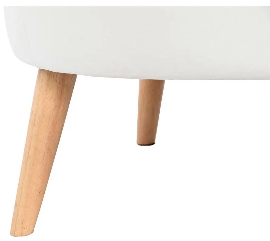 Κάθισμα DKD Home Decor Λευκό Φυσικό Ξύλο 91 x 80 x 78 cm