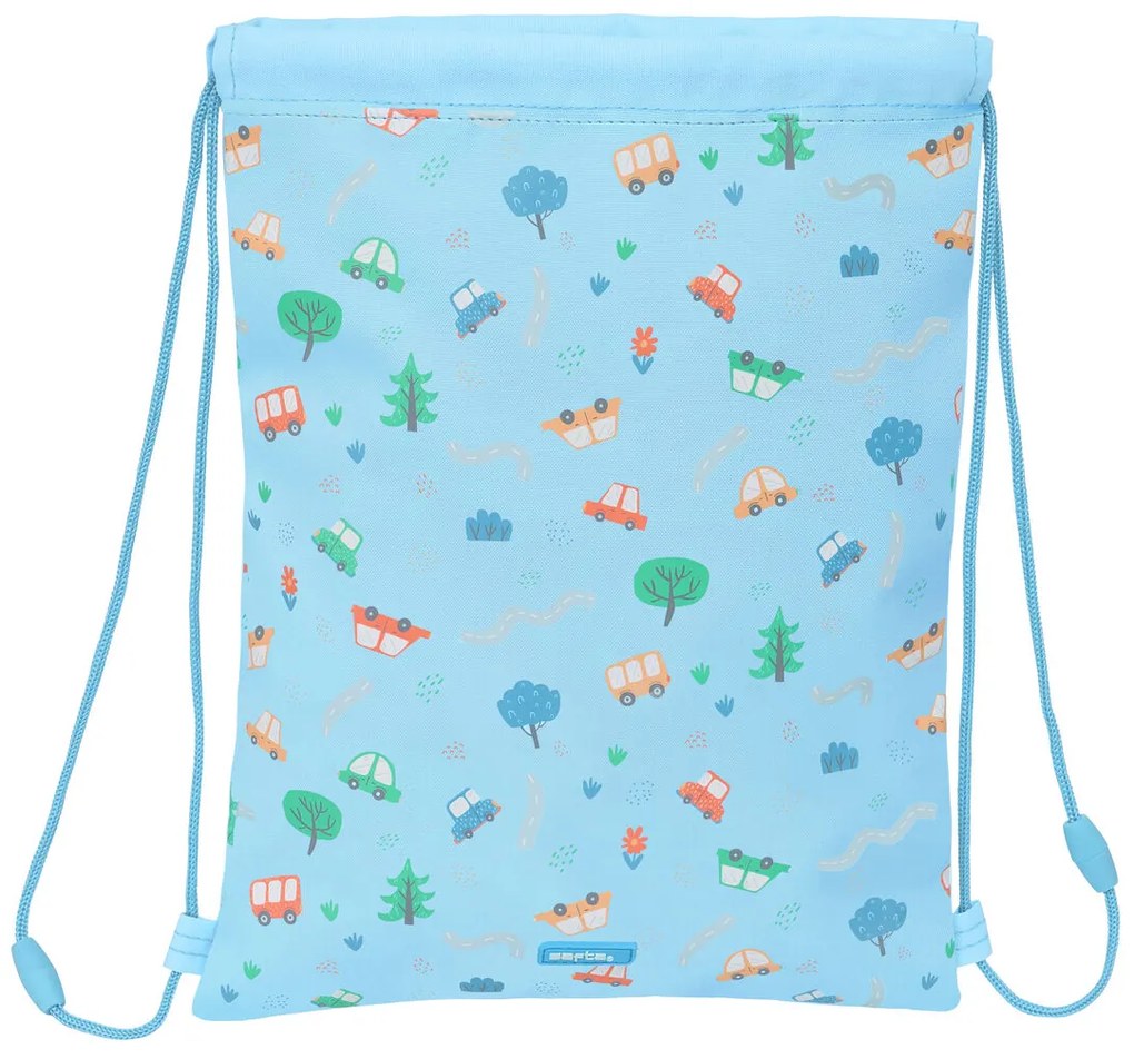 Σχολική Τσάντα με Σχοινιά Safta Coches Μπλε 26 x 34 x 1 cm