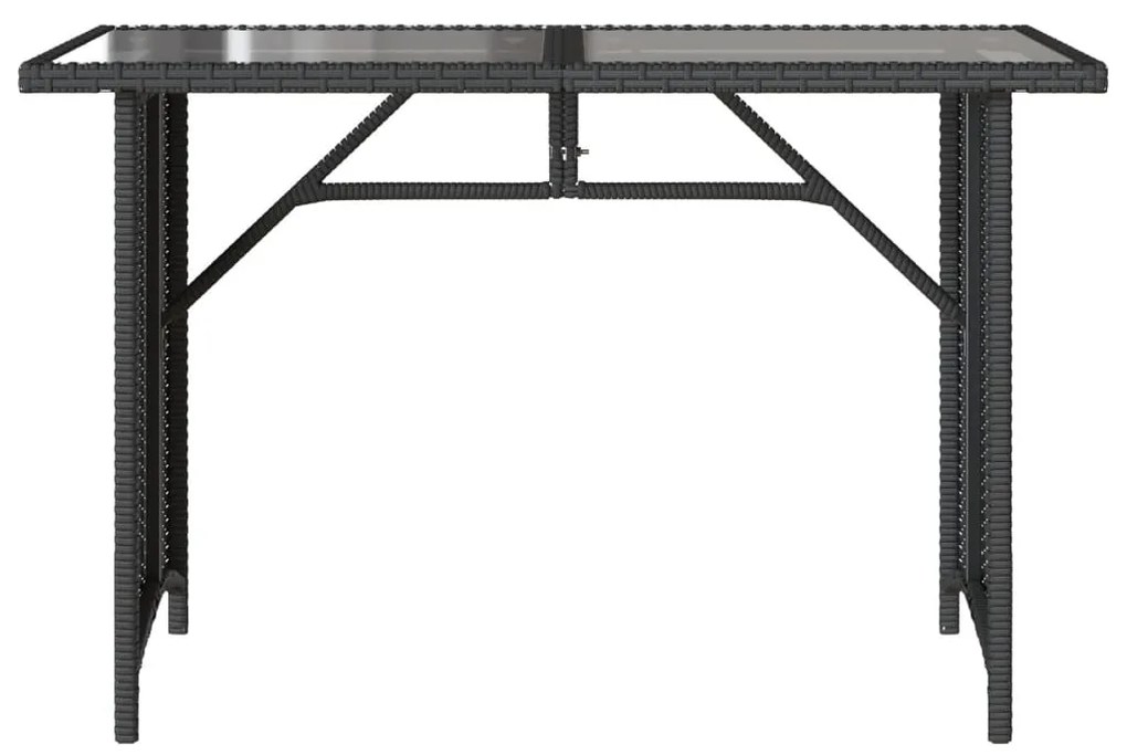 vidaXL Σετ Τραπεζαρίας Κήπου 2 Τεμ. Μαύρο από Συνθ. Ρατάν με Μαξιλάρια