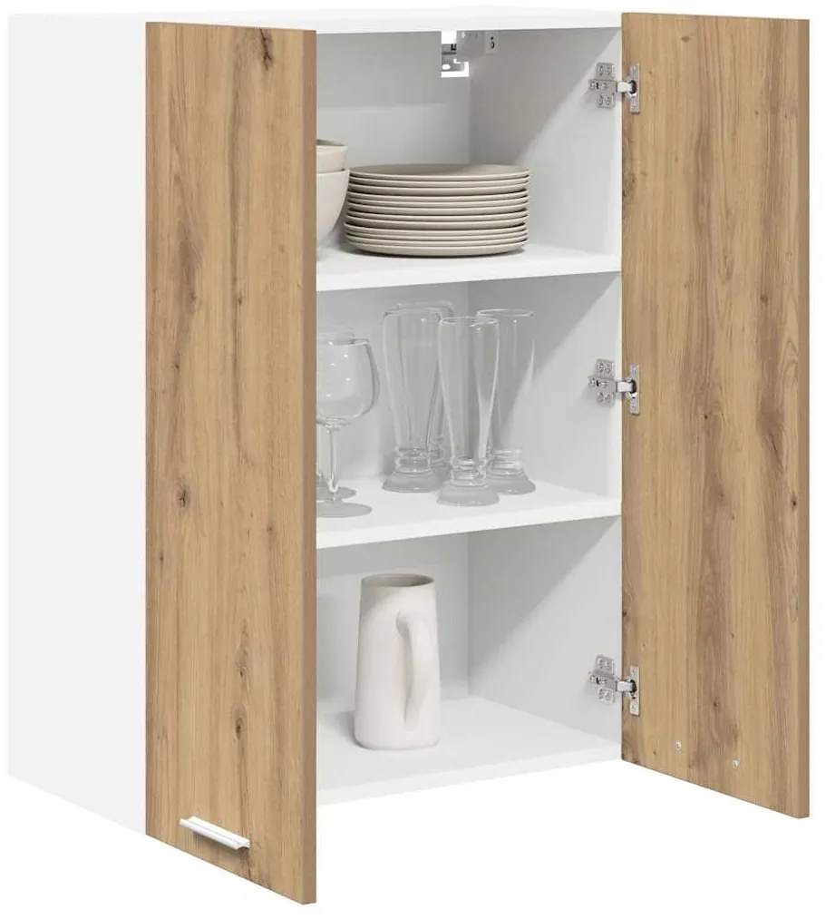 vidaXL Κρεμαστό ντουλάπι με αποθήκευση Artisan Oak 60 x 31 x 80 εκ.