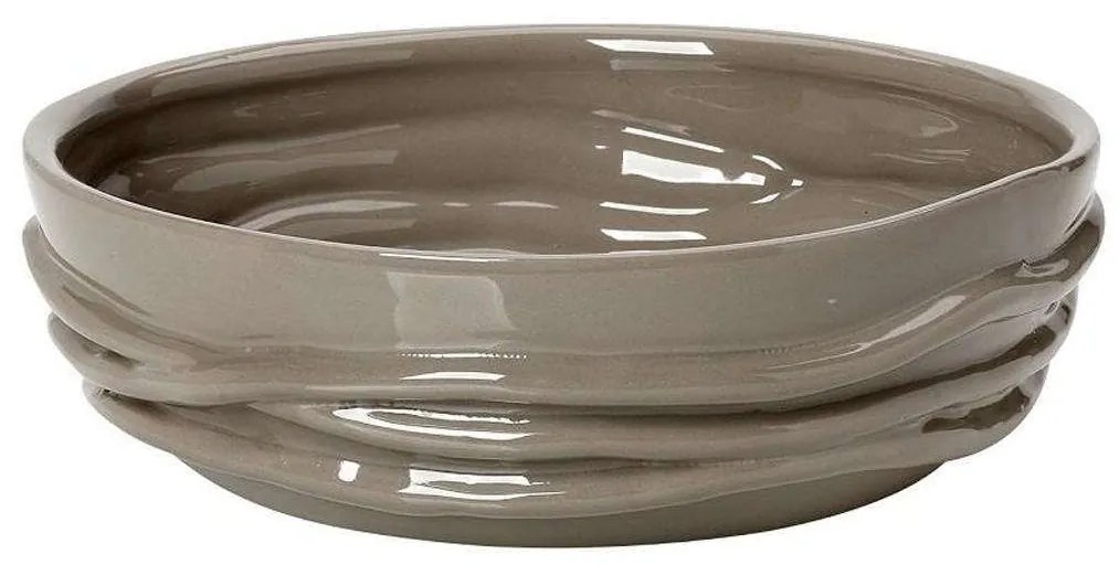 Διακοσμητικό Μπολ GUO103 Μπεζ 7X24X24Cm Espiel Κεραμικό