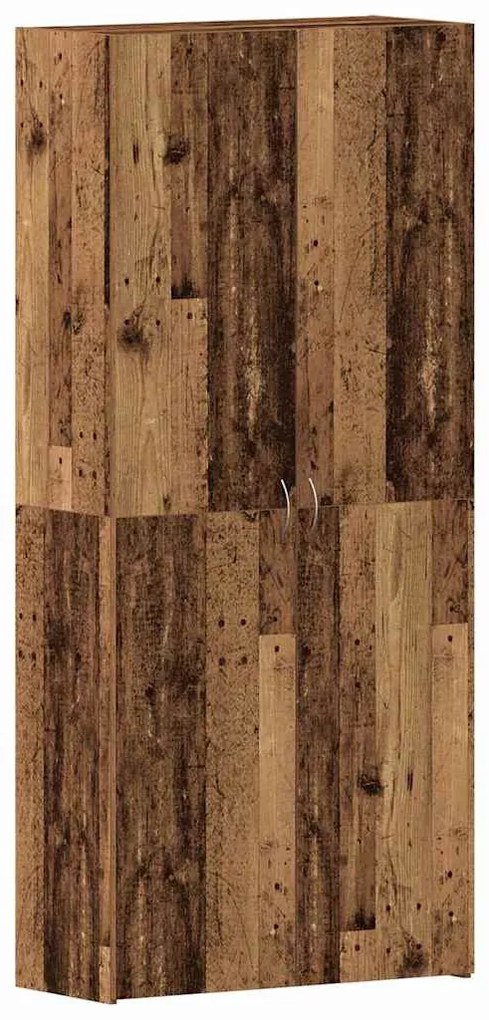 vidaXL Ντουλάπα Παπουτσιών Καφέ 80 x 35.5 x 180 εκ Επεξεργασμένο ξύλο