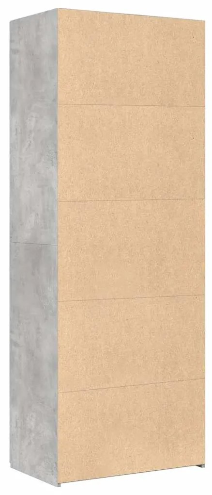 vidaXL Ντουλάπι Γκρι Σκυροδέματος 70x42,5x185 εκ. Επεξεργασμένο Ξύλο