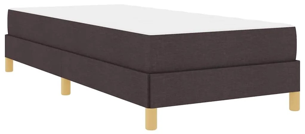 vidaXL Κρεβάτι με ελατήρια Καφέ 90 x 200 cm Ύφασμα, Επεξεργασμένο Ξύλο