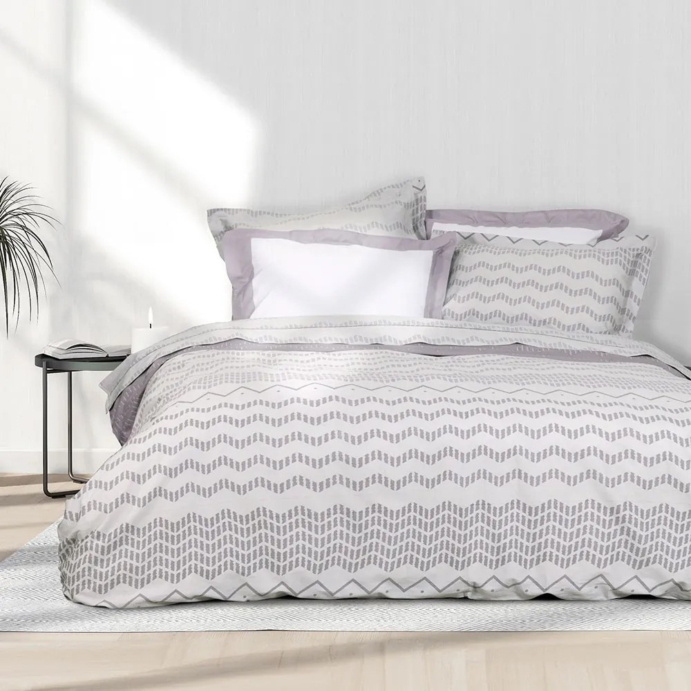 Παπλωματοθήκη Jeymour (Σετ 3τμχ) Greige Nima Υπέρδιπλo 220x240cm 100% Βαμβακοσατέν