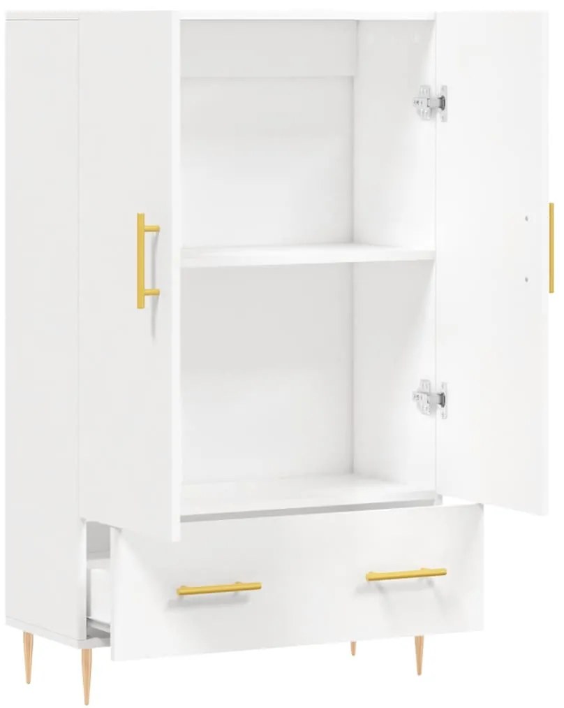 vidaXL Ντουλάπα Λευκή 69,5 x 31 x 115 εκ. από Επεξεργασμένο Ξύλο