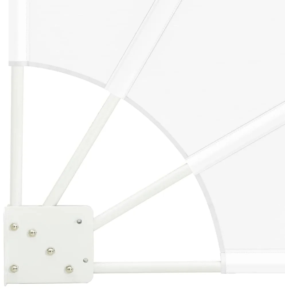 vidaXL Αδιάφανο σκίαστρο μπαλκονιού Λευκό 160 x 160 cm ύφασμα