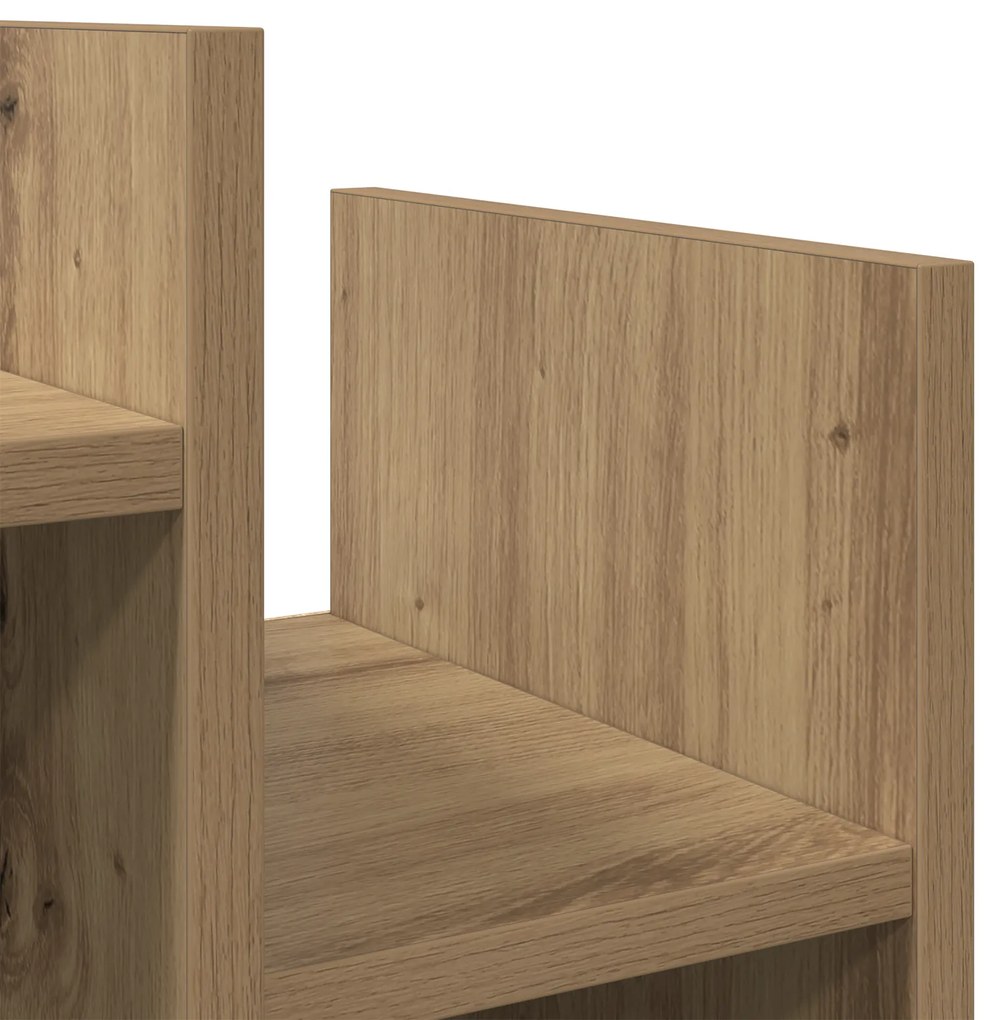 vidaXL Βοηθητικό ντουλάπι με ράφι artisan δρυς 60 x 26 x 60 εκ.