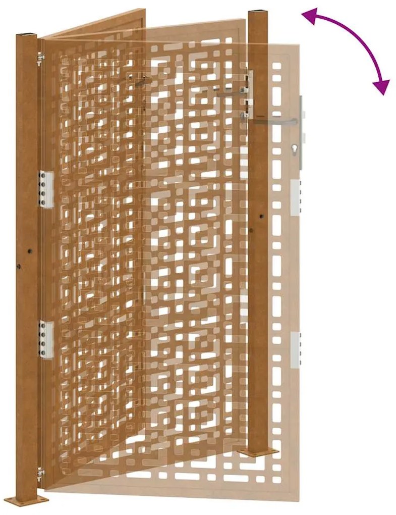 ΠΥΛΗ ΚΗΠΟΥ 105X155 CM ΣΤΑΥΡΟΣ ΣΧΕΔΙΑΣΜΟΥ ΑΠΟ ΔΙΑΒΡΩΜΕΝΟ ΧΑΛΥΒΑ 4101006