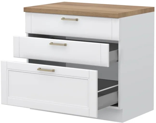 Επιδαπέδιο ντουλάπι Tahoma R-90-3MBOX-Λευκό ματ - 90.00Χ60.00Χ88.00cm