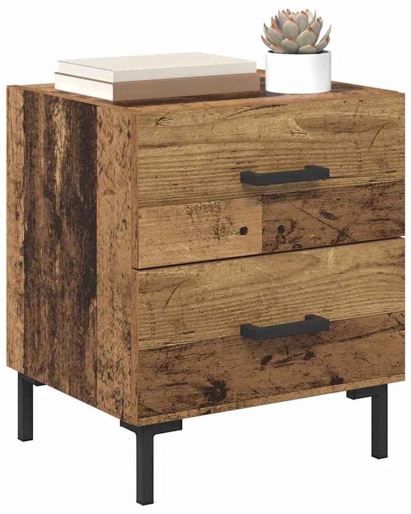 vidaXL Κομοδίνο Παλιό ξύλο 40 x 35 x 47,5 εκ Επεξεργασμένο ξύλο