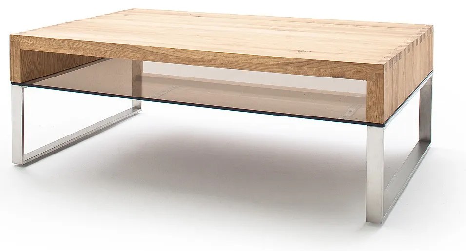 Τραπεζάκι Σαλονιού Μασίφ Καφέ 110x70x39