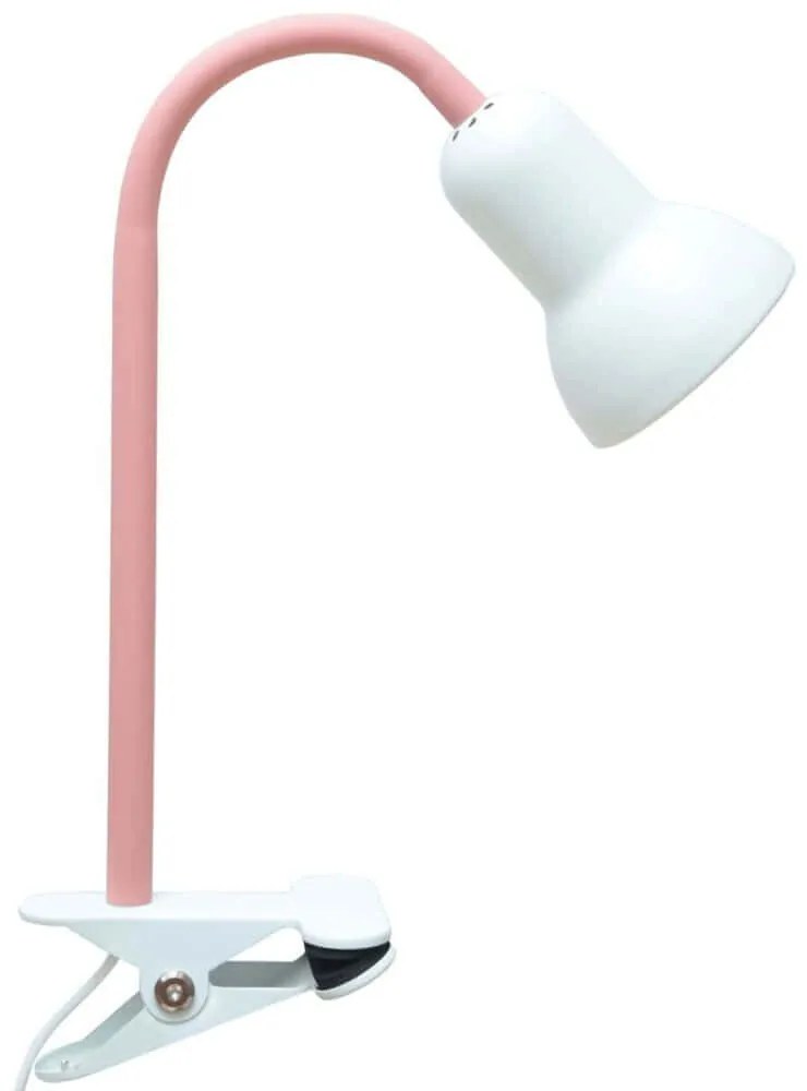 Φωτιστικό Γραφείου Με Κλιπ 780SGN4783 Φ9x35cm 1xE14 40W Pink-White Opviq