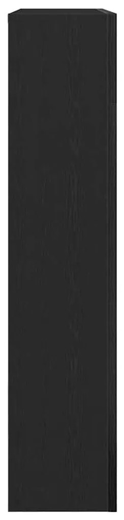 vidaXL Γύρος τζακιού Μαύρη βελανιδιά 81x18x82 cm Ξύλινη κατασκευή