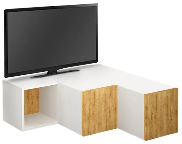 ΕΠΙΠΛΟ ΤΗΛΕΟΡΑΣΗΣ ΓΩΝΙΑΚΟ COMPACT MEGAPAP ΧΡΩΜΑ ΛΕΥΚΟ - ΦΥΣΙΚΟ ΟΞΙΑΣ 94,2X90,6X31,4ΕΚ.