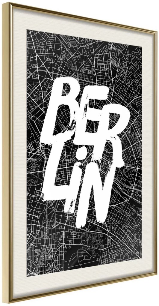 Αφίσα - Negative Berlin [Poster] - 20x30 - Χρυσό - Με πασπαρτού