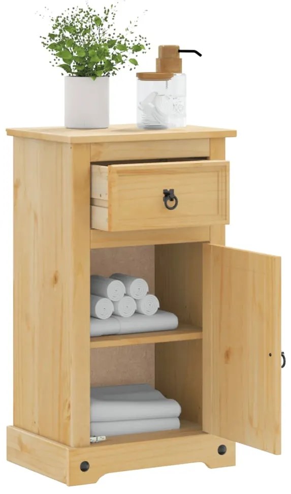 vidaXL Ντουλάπι Μπάνιου Corona 45x33x80 εκ. από Μασίφ Ξύλο Πεύκου