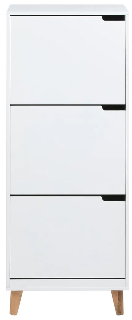Παπουτσοθήκη Oakland B102, Άσπρο, 47x134x30cm, 23 kg, Ινοσανίδες μέσης πυκνότητας, Ξύλο: Δρυς | Epipla1.gr
