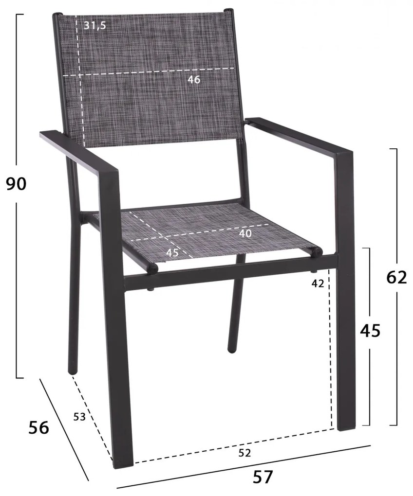 ΣΕΤ ΤΡΑΠΕΖΑΡΙΑ 7ΤΜΧ ΤΡΑΠΕΖΙ BRUNO 150X90 ΜΕ ΠΟΛΥΘΡΟΝΕΣ TEXTILINE ΓΚΡΙ