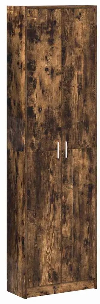 vidaXL Ντουλάπι Καπνιστό Δρύς 55 x 25 x 189 εκ. Επεξεργασμένο ξύλο