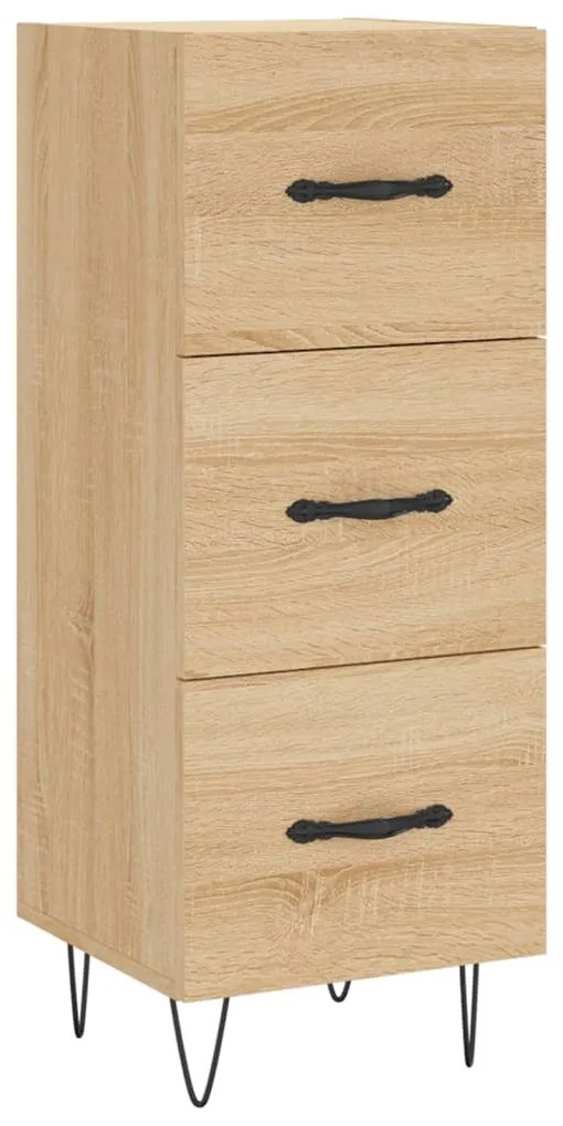 vidaXL Μπουφές Sonoma δρυς 34,5 x 34 x 180 εκ. από Επεξεργασμένο Ξύλο