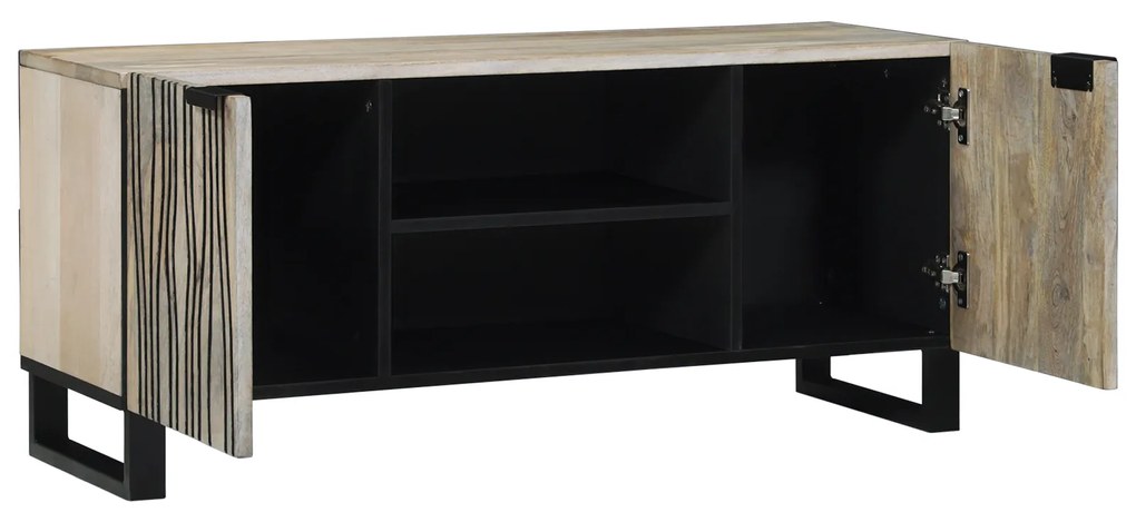 vidaXL Ντουλάπι TV Λευκό 160 x 30 x 30.5 εκ. Μασίφ ξύλο μάνγκο