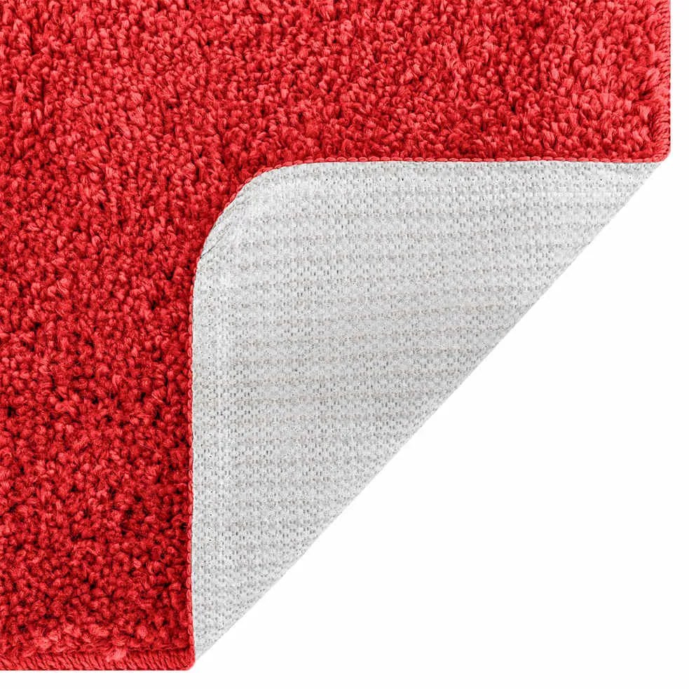 vidaXL Αντιολισθητικό μαξιλάρι μπάνιου Κόκκινο 60 x 90 cm PP