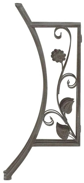 Τραπεζαρία Abriel σετ 3τεμ μέταλλο ανθρακί antique