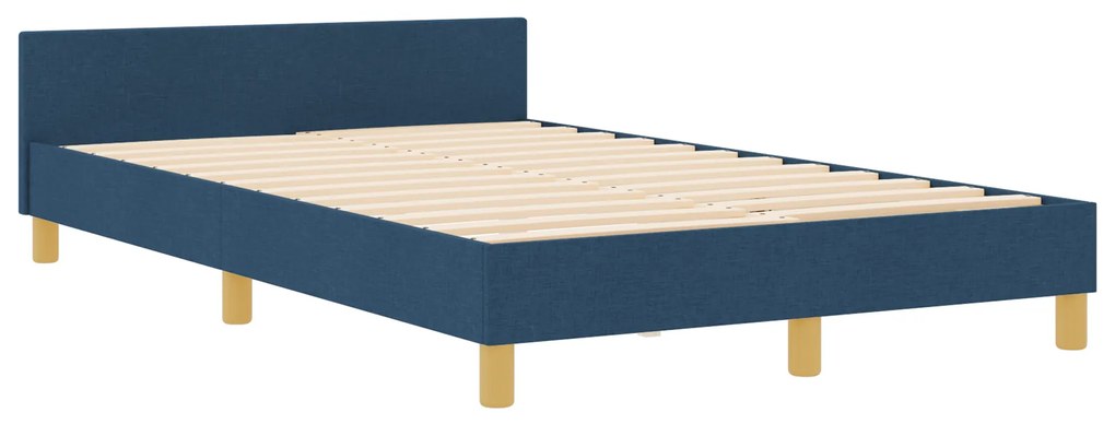 vidaXL Κρεβάτι Μπλε 120x200 εκ. Υφάσματα