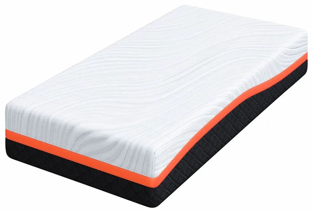 vidaXL Στρώμα Λευκό και Γκρι 80 x 160 cm Pěna