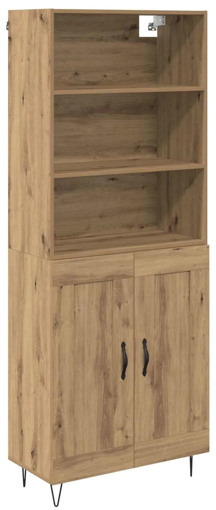 vidaXL Highboard 2 pcs Artisan Oak Επεξεργασμένο ξύλο