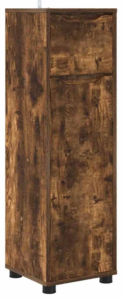 vidaXL Ντουλάπι Μπάνιου με συρτάρι Καπνιστό Δρύς 30,5 x 30 x 101 εκ