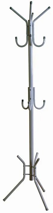 LEROY Καλόγερος Μέταλλο Βαφή Silver  38x38x176cm ΕΜ187,3