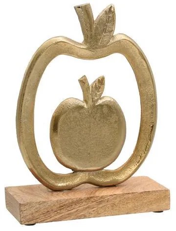 ΔΙΑΚΟΣΜΗΤΙΚΟ ΑΛΟΥΜΙΝΙΟΥ Fylliana Apple 2794 ΜΕ ΞΥΛΙΝΗ ΒΑΣΗ ΧΡΥΣΟ ΧΡΩΜΑ 15x5x20εκ