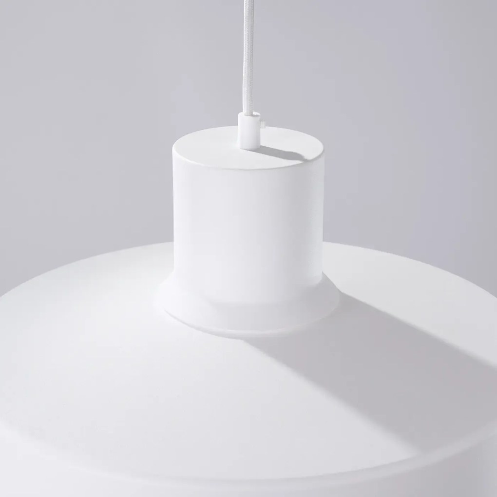 Κρεμαστό φωτιστικό BILO biała/ατσάλι/λευκό/1x15W