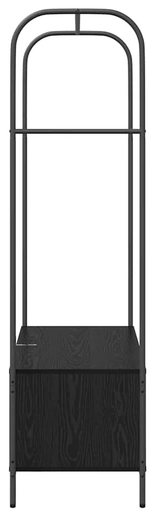 vidaXL Ράφι Ρούχων Μαύρο 100 x 44 x 160 εκ Επεξεργασμένο ξύλο