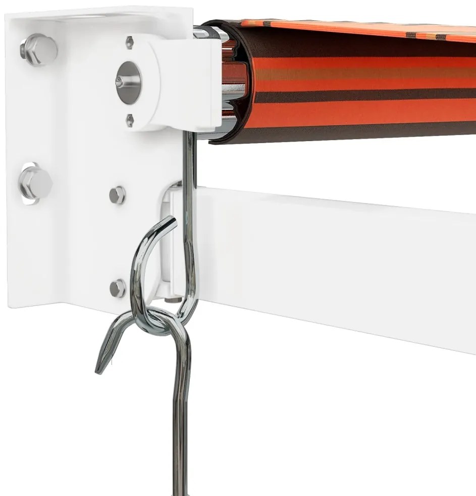 vidaXL Τέντα Πτυσσόμενη Πορτοκαλί/Καφέ 4,5 x 3 μ. Ύφασμα και Αλουμίνιο