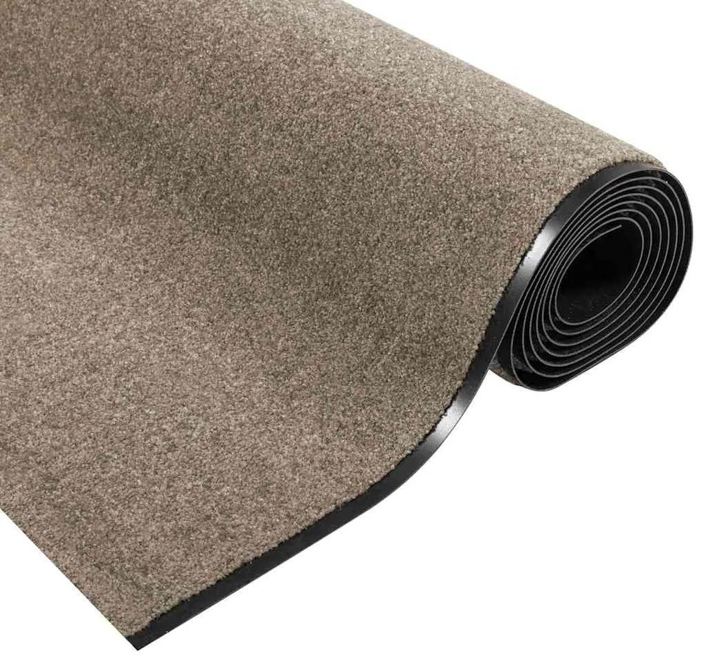 vidaXL Χαλάκι Εξώπορτας Άλλο Μπεζ και Μαύρο 120 x 350 εκ