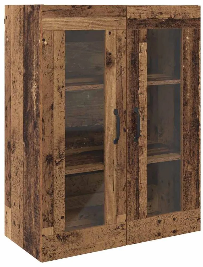 vidaXL Ντουλάπια Τοίχου 2 pcs Παλαιό ξύλο 69.5 x 34 x 90 εκ.