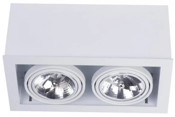 Downlight Σποτ δίφωτο Box ES111 γκρι μαύρο λευκό Nowodvorski 9472 Λευκό