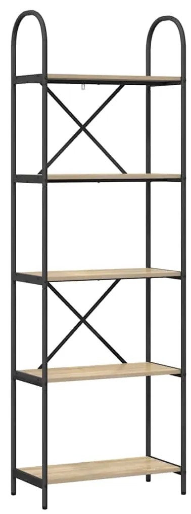 vidaXL Ράφι Βιβλίων Sonoma Δρυς 60 x 30 x 183 εκ Επεξεργασμένο ξύλο