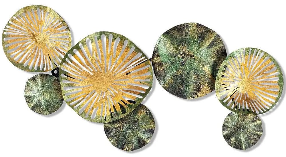 Διακοσμητικό Τοίχου 891TNL1572 74x5x38cm Multi-Green Wallity Metal