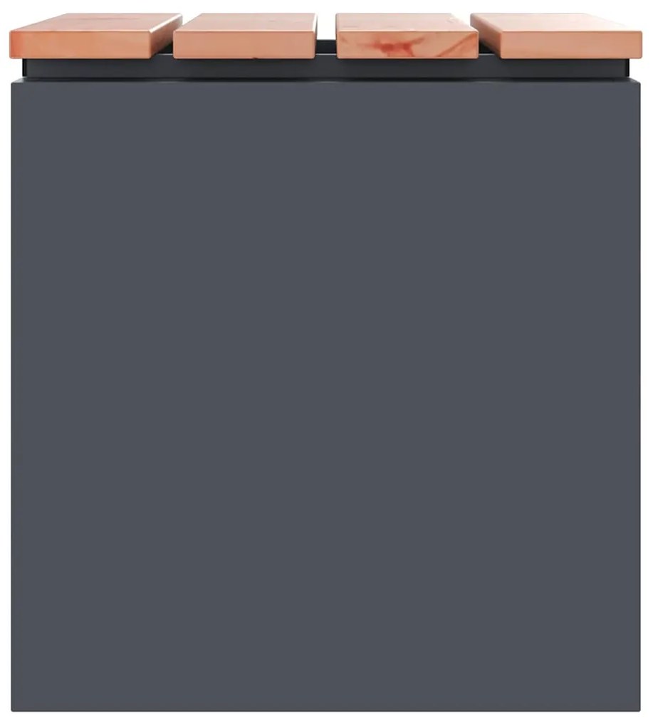 vidaXL Παγκάκι κήπου Ανθρακί 40 x 40 x 43 cm Ατσάλι