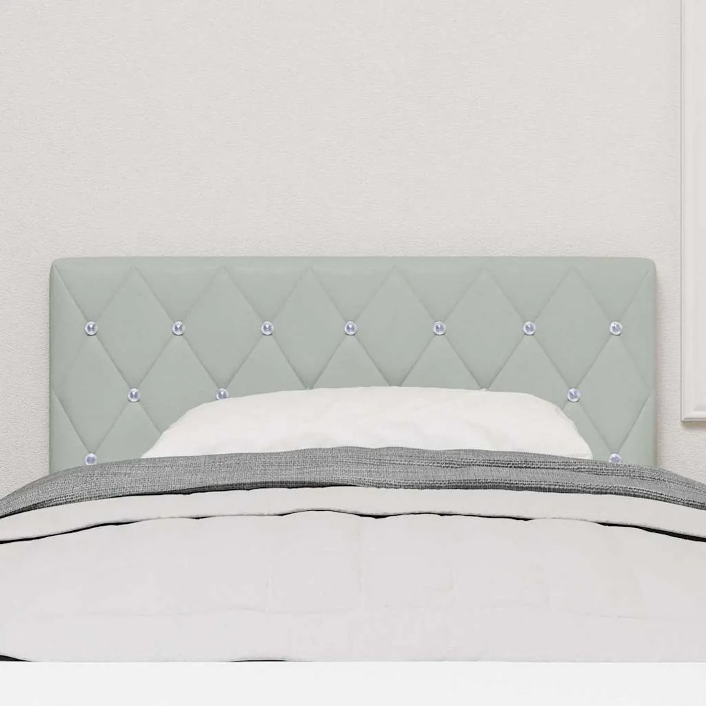 vidaXL Βελούδινο Κεφαλάρι Argyle Ανοιχτό γκρι 90 cm Βελούδο