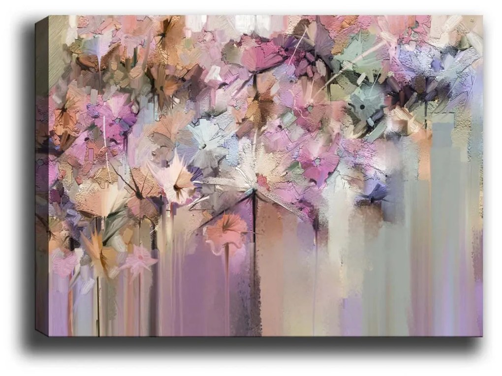 ΠΙΝΑΚΑΣ ΚΑΜΒΑΣ PASTEL FLOWERS  100X3X70 εκ.