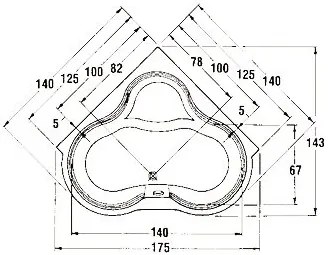 Μπανιέρα Sanitec Carla