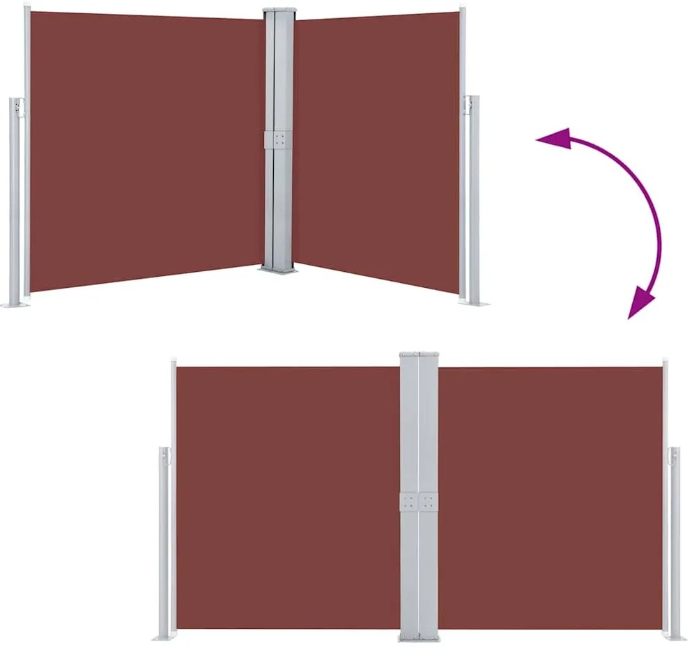 vidaXL Σκίαστρο Πλαϊνό Συρόμενο Καφέ 140 x 600 εκ.