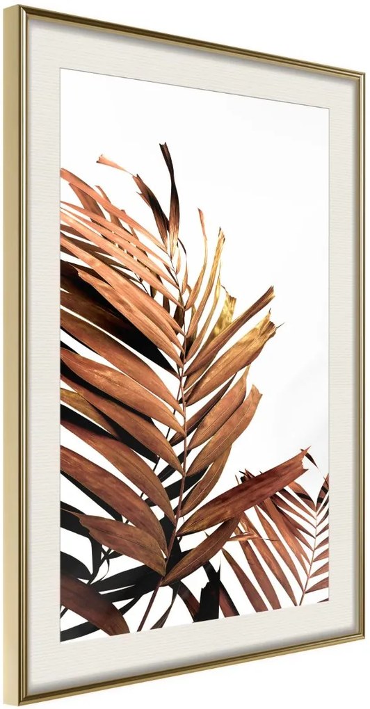 Αφίσα - Copper Palm - 30x45 - Χρυσό - Με πασπαρτού