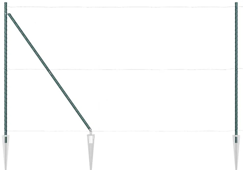vidaXL Στηρίγματα Φράχτη με Σφήνα 52 τεμάχια Ø32 mm 180 cm Γαλβανισμένο Ατσάλι